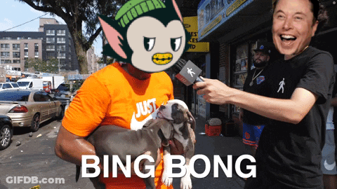 Man Holding Dog With Bing Bong GIF