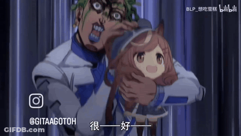 Man Holding Doll With BLP Logo GIF