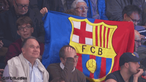 Man Holding FCB Flag GIF