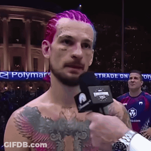 Man Holding Flag In Front Of Crowd GIF
