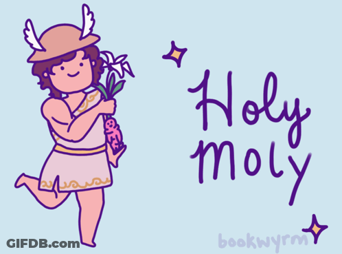 Man Holding Flowers Holy Moly GIF