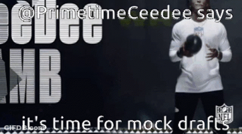 Man Holding Football In Front Of Primetimeceedee Says Sign GIF