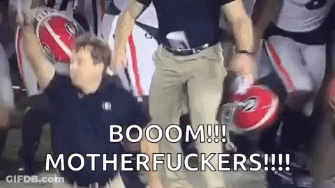 Man Holding Football Saying Booom Motherfuckers GIF