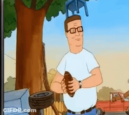 Man Holding Football With Chair Over Head GIF