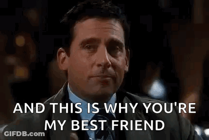 Man Holding Glass Of Whiskey Saying And This Is Why You're My Best Friend GIF