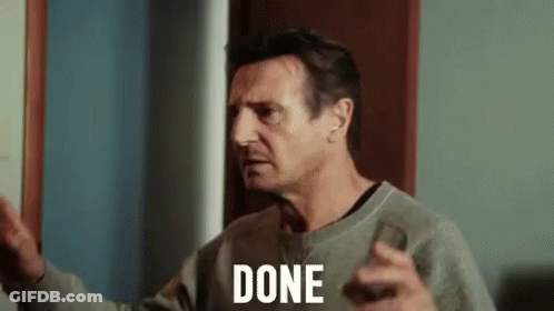 Man Holding Glass Of Wine Saying Done GIF