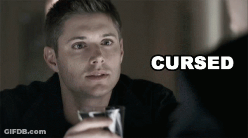 Man Holding Glass With Cursed GIF