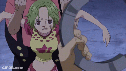 Man Holding Green Haired Girl With Star On Top GIF