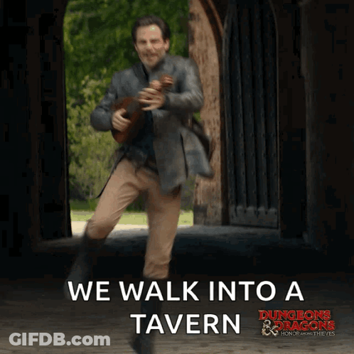 Man Holding Guitar For Dungeons & Dragons GIF
