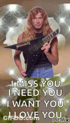 Man Holding Guitar Megadeth GIF