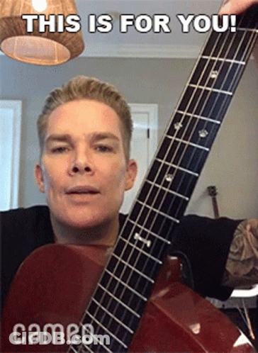 Man Holding Guitar Saying This Is For You GIF