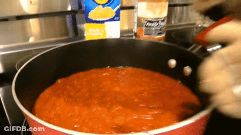 Man Holding Gummy Kraft Mac And Cheese Behind Him GIF