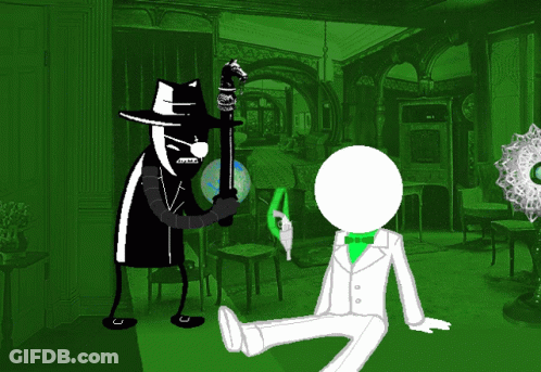 Man Holding Gun And Globe GIF