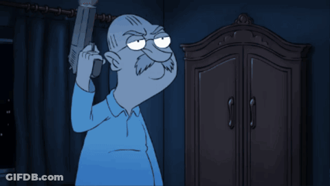 Man Holding Gun And Woman GIF
