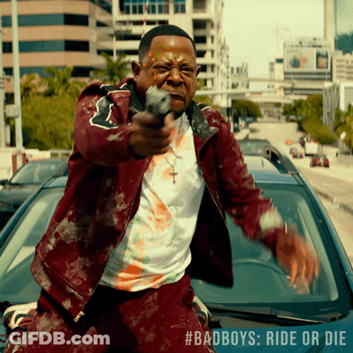 Man Holding Gun By Car Badboys Ride Or Die GIF