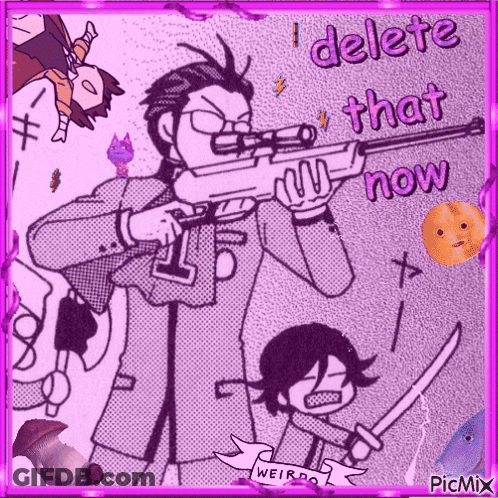 Man Holding Gun Delete That Now GIF