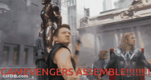Man Holding Gun Gamevengers Assemble GIF