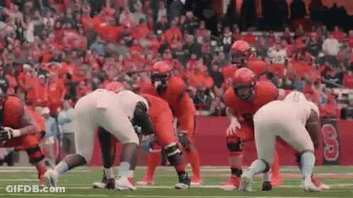Man Holding Gun In Circle Saying Forty Niners GIF