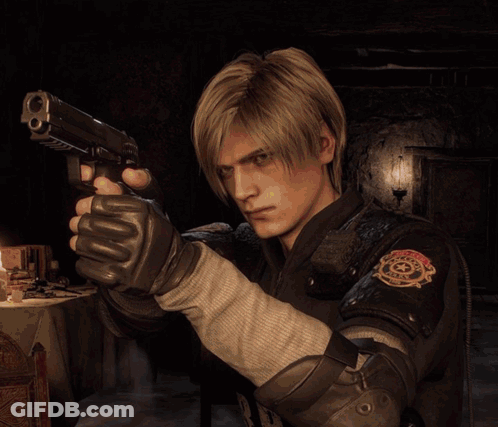 Man Holding Gun Saying I Love My Girlfriend GIF