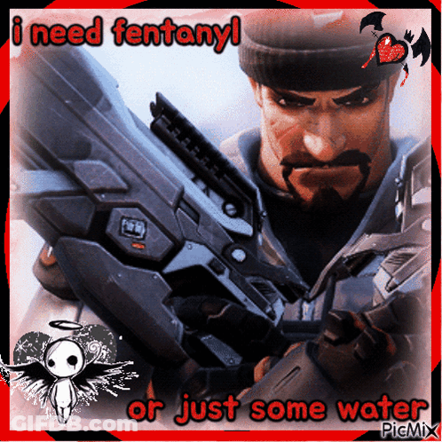 Man Holding Gun Saying I Need Fentanyl Or Just Some Water GIF