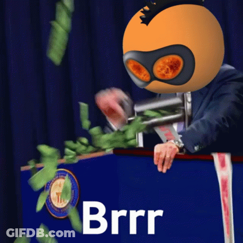 Man Holding Gun With Brrr GIF