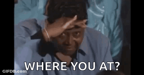 Man Holding Hand To Forehead Asking Where You Are GIF