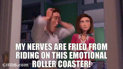 Man Holding Head Next To Woman GIF
