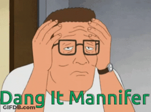 Man Holding Head Saying Dang It Mannifer GIF