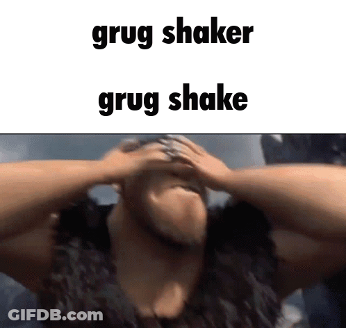 Man Holding Head With Hands Saying Grug Shaker Grug Shake GIF