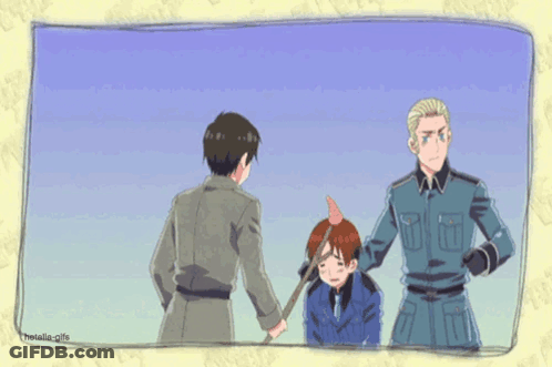 Man Holding Head With Hotalia GIF