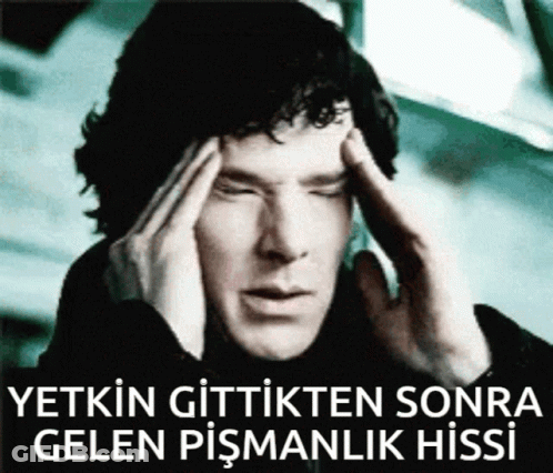 Man Holding Head With Yetkin Gittikten Sonra Gelen Pismanlik Hissi GIF