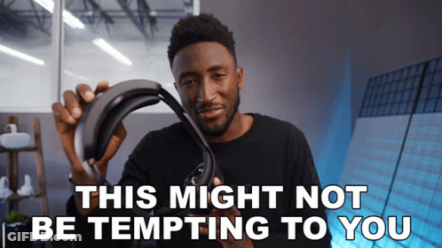 Man Holding Headset Saying This Might Not Be Tempting To You GIF