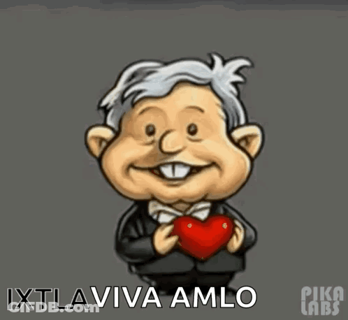 Man Holding Heart Ixtlaviva Amlo GIF
