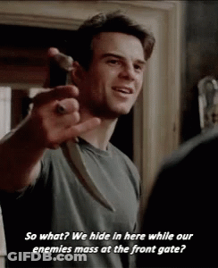Man Holding Knife And Pointing GIF