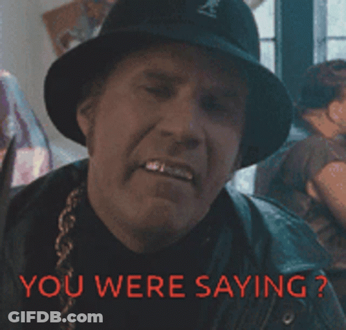 Man Holding Knife Saying You Were Saying GIF