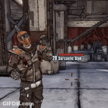 Man Holding Knife Wearing Mask And Goggles GIF