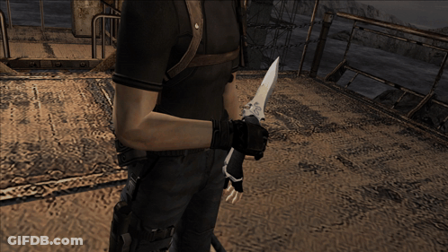 Man Holding Large Sword With S GIF