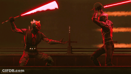 Man Holding Lightsaber GIF