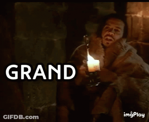 Man Holding Lit Candle With Grand Cornichon GIF