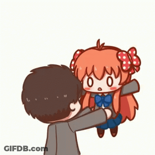 Man Holding Little Girl In Arms GIF