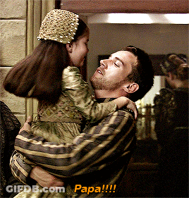 Man Holding Little Girl Saying Papa GIF