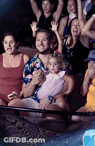 Man Holding Little Girl Woman Screaming GIF