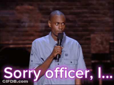 Man Holding Mic Saying Sorry Officer I GIF