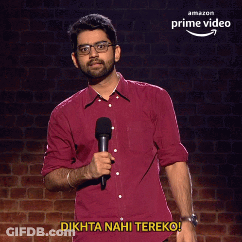 Man Holding Microphone Dikhta Nahi Tereko GIF