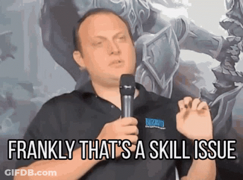Man Holding Microphone Frankly That's A Skill Issue GIF