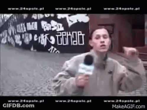 Man Holding Microphone Funny Face GIF