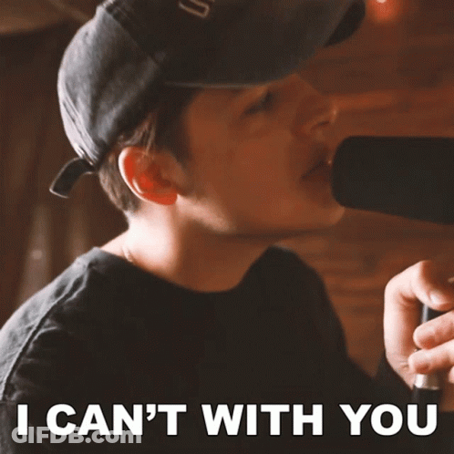 Man Holding Microphone I Cant With You GIF