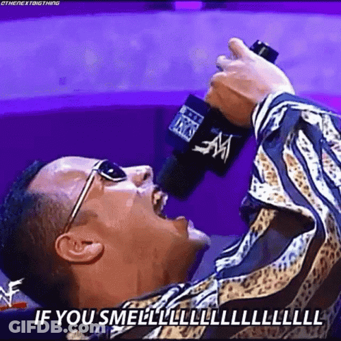 Man Holding Microphone In Mouth Saying If You Smell GIF