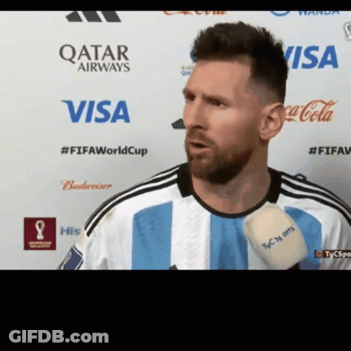 Man Holding Microphone Qatar Airways GIF