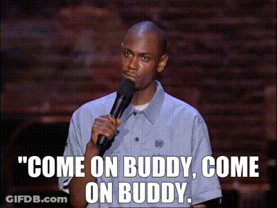 Man Holding Microphone Saying Come On Buddy GIF
